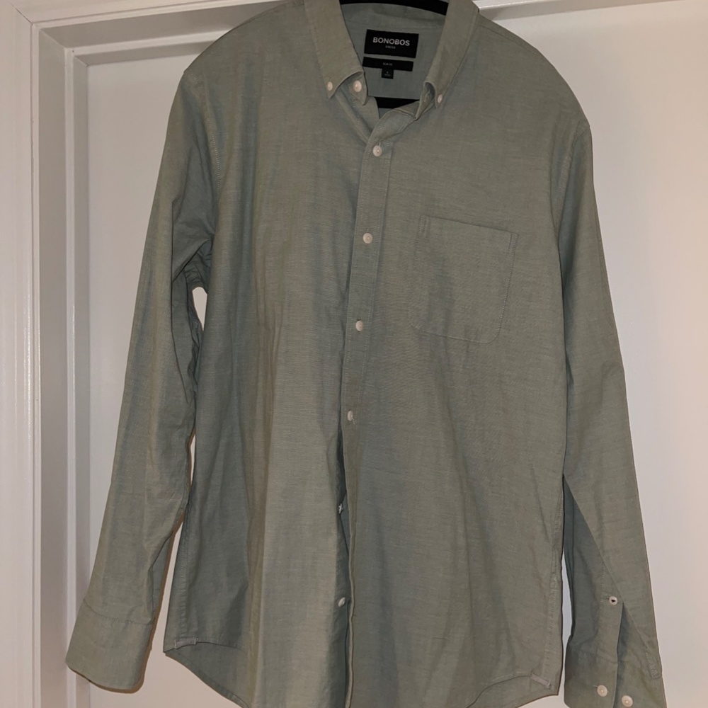 Bonobos Stretch Everyday Shirt Night Aqua End On End